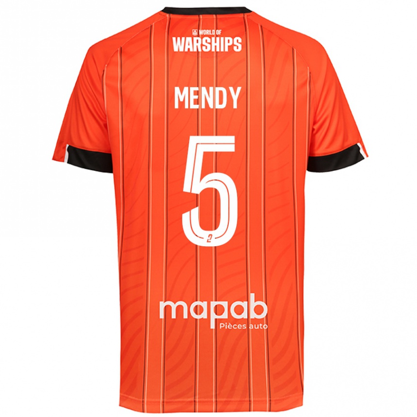 Mujer Fútbol Camiseta Benjamin Mendy #5 Naranja 1ª Equipación 2024/25 Perú