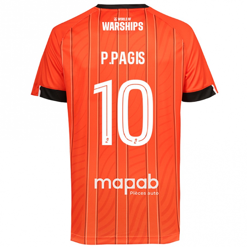 Mujer Fútbol Camiseta Pablo Pagis #10 Naranja 1ª Equipación 2024/25 Perú