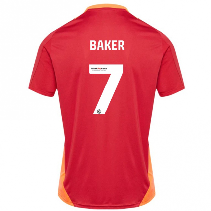 Mujer Fútbol Camiseta Phoebe Baker #7 Azul Blanquecino 2ª Equipación 2024/25 Perú