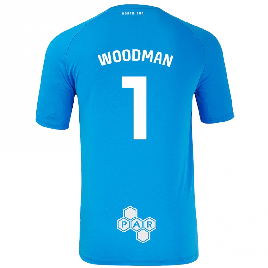 Mujer Fútbol Camiseta Freddie Woodman #1 Azul Cielo 2ª Equipación 2024/25 Perú