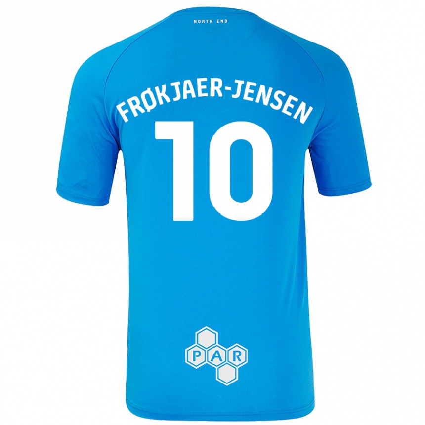 Mujer Fútbol Camiseta Mads Frøkjaer-Jensen #10 Azul Cielo 2ª Equipación 2024/25 Perú