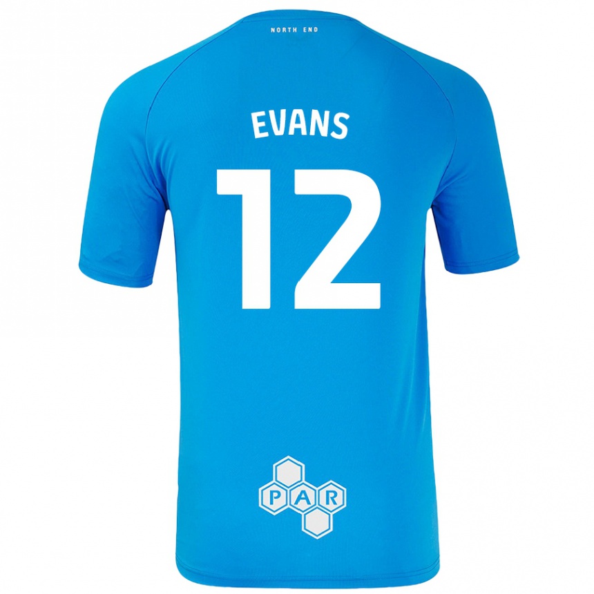 Mujer Fútbol Camiseta Ched Evans #12 Azul Cielo 2ª Equipación 2024/25 Perú