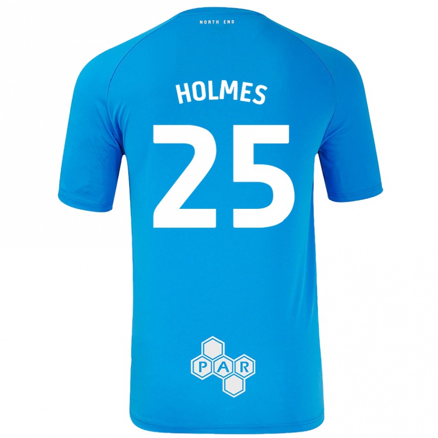 Mujer Fútbol Camiseta Duane Holmes #25 Azul Cielo 2ª Equipación 2024/25 Perú