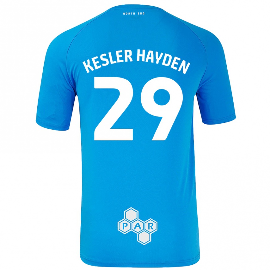 Mujer Fútbol Camiseta Kaine Kesler-Hayden #29 Azul Cielo 2ª Equipación 2024/25 Perú