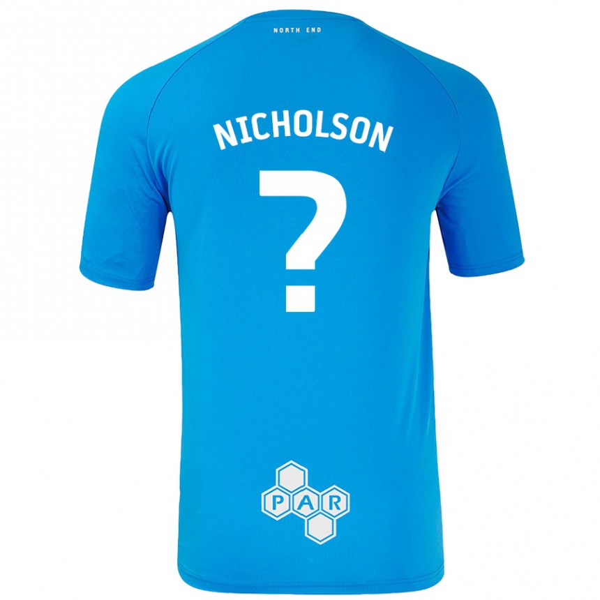 Mujer Fútbol Camiseta Joseph Nicholson #0 Azul Cielo 2ª Equipación 2024/25 Perú