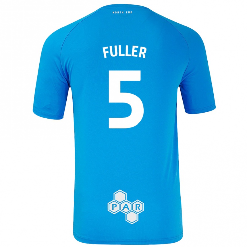 Mujer Fútbol Camiseta Olivia Fuller #5 Azul Cielo 2ª Equipación 2024/25 Perú