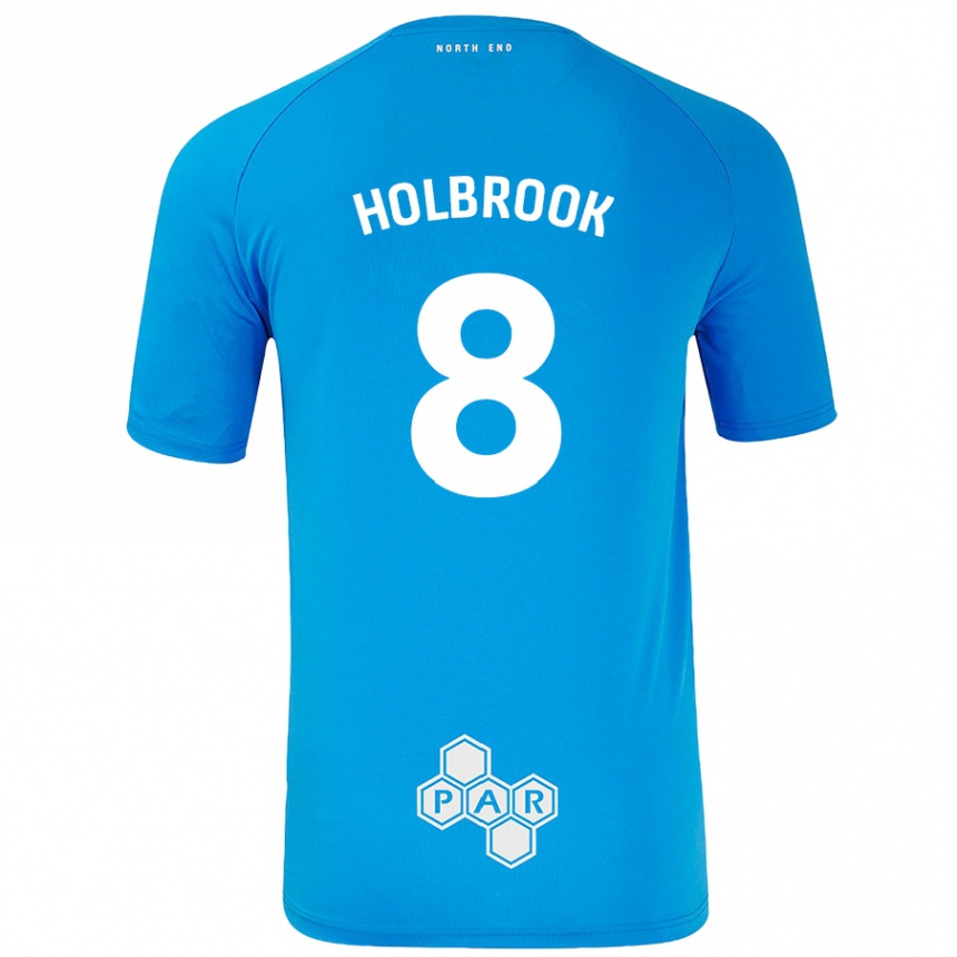 Mujer Fútbol Camiseta Jess Holbrook #8 Azul Cielo 2ª Equipación 2024/25 Perú