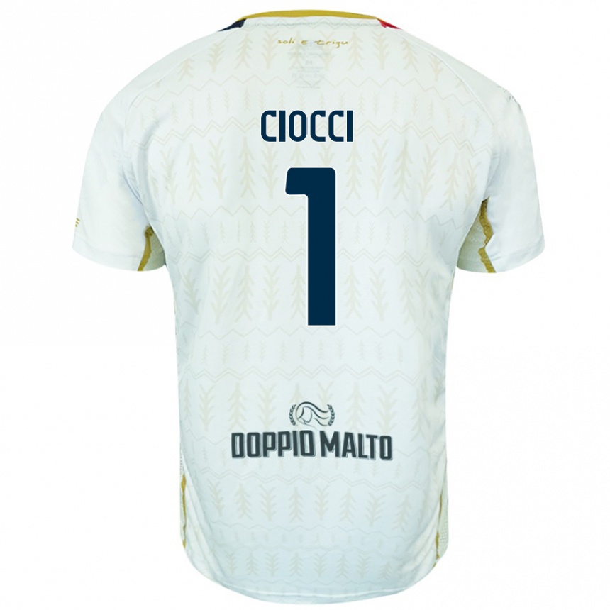 Mujer Fútbol Camiseta Giuseppe Ciocci #1 Blanco 2ª Equipación 2024/25 Perú