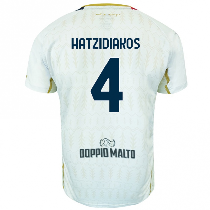 Mujer Fútbol Camiseta Pantelis Hatzidiakos #4 Blanco 2ª Equipación 2024/25 Perú