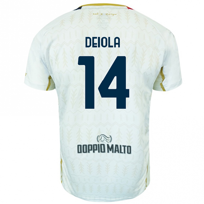 Mujer Fútbol Camiseta Alessandro Deiola #14 Blanco 2ª Equipación 2024/25 Perú