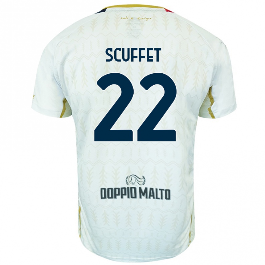 Mujer Fútbol Camiseta Simone Scuffet #22 Blanco 2ª Equipación 2024/25 Perú