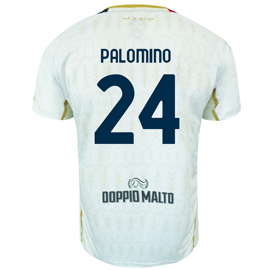 Mujer Fútbol Camiseta José Luis Palomino #24 Blanco 2ª Equipación 2024/25 Perú