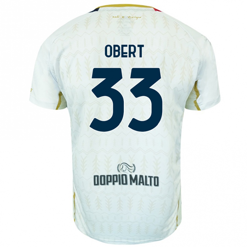 Mujer Fútbol Camiseta Adam Obert #33 Blanco 2ª Equipación 2024/25 Perú