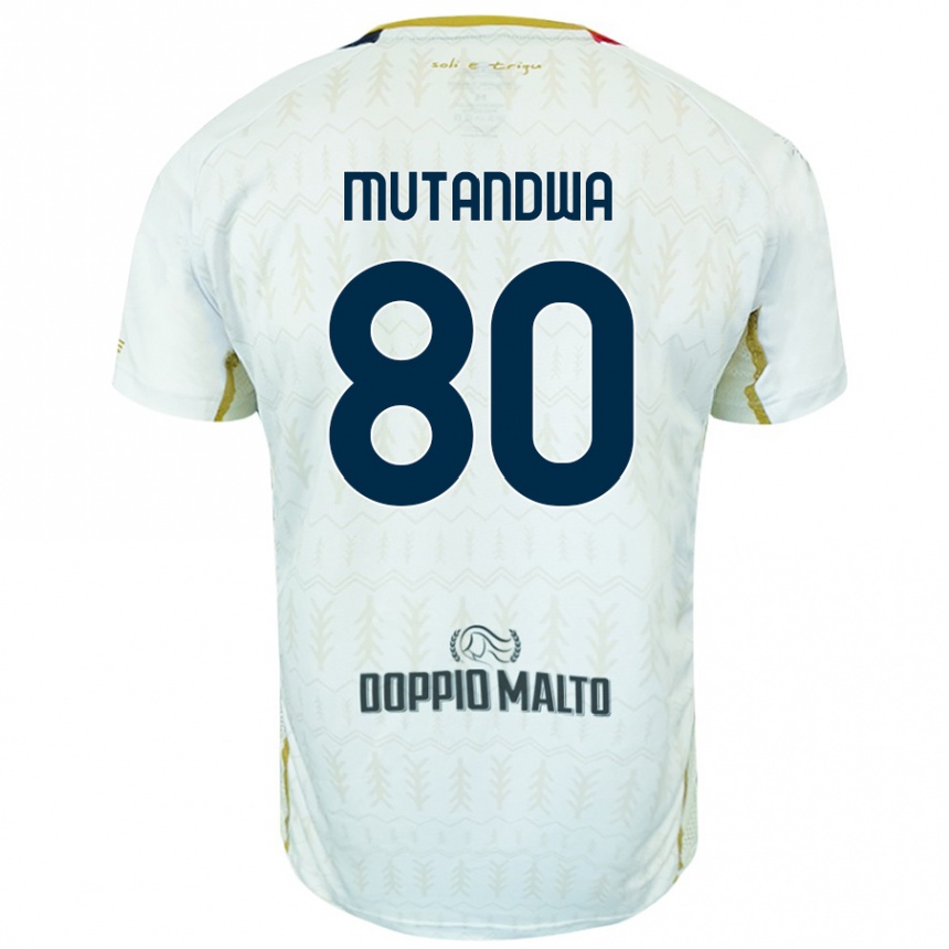 Mujer Fútbol Camiseta Kingstone Mutandwa #80 Blanco 2ª Equipación 2024/25 Perú