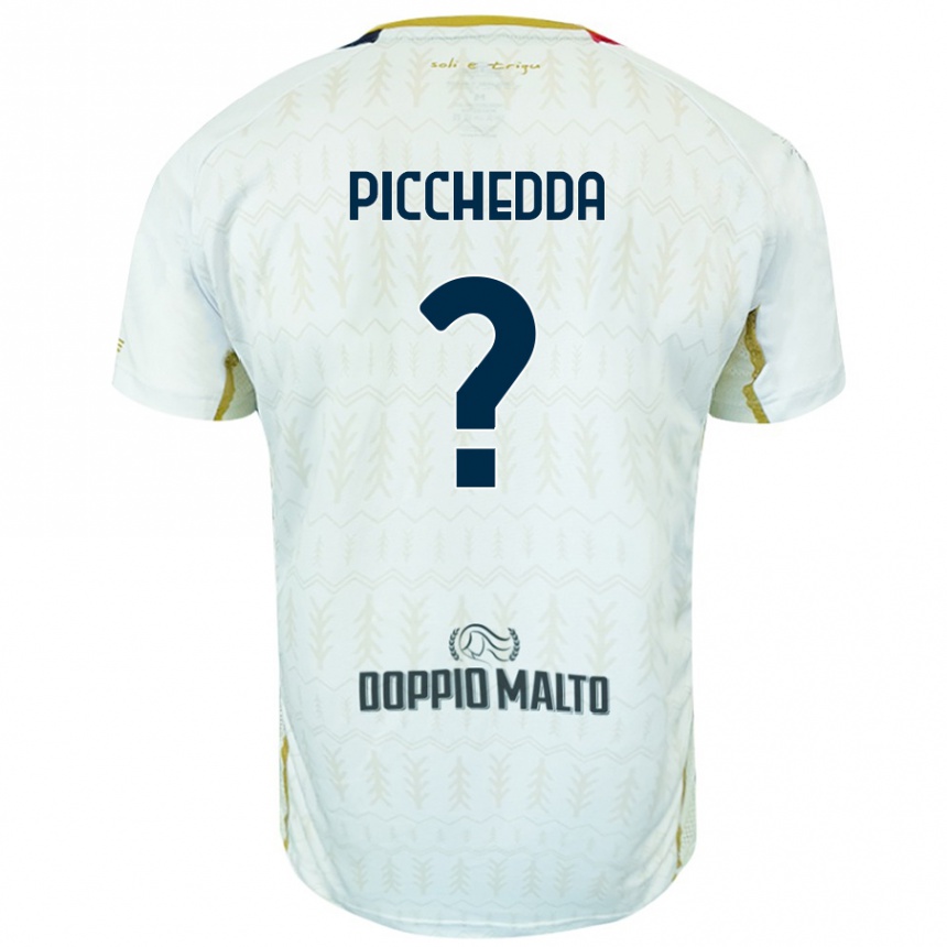 Mujer Fútbol Camiseta Marco Picchedda #0 Blanco 2ª Equipación 2024/25 Perú