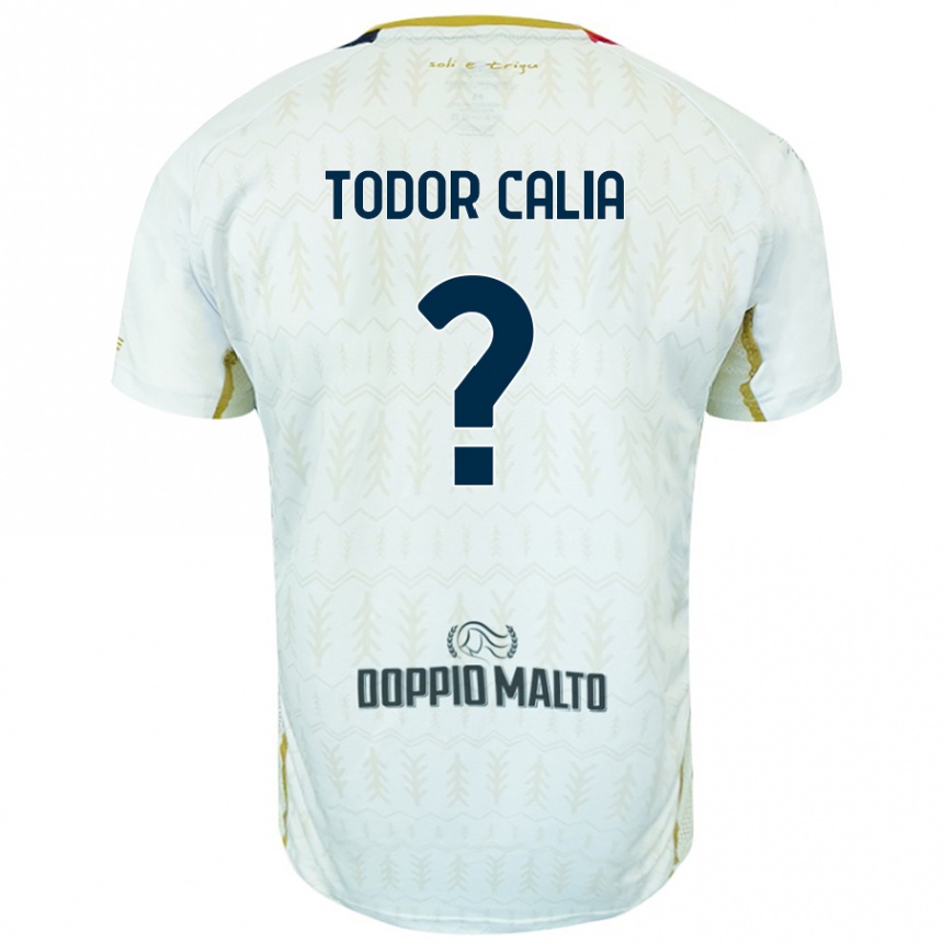 Mujer Fútbol Camiseta Francesco Todor Calia #0 Blanco 2ª Equipación 2024/25 Perú