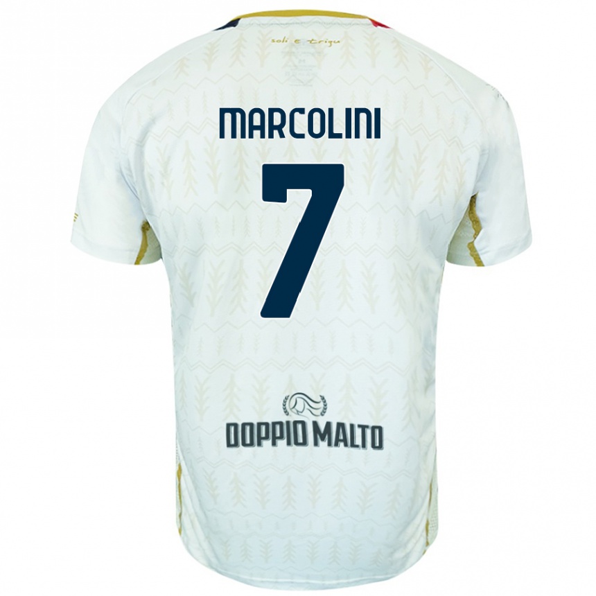 Mujer Fútbol Camiseta Diego Marcolini #7 Blanco 2ª Equipación 2024/25 Perú