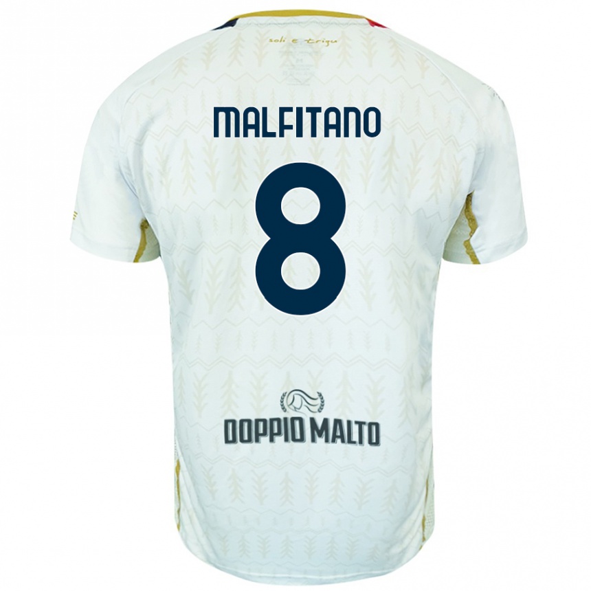 Mujer Fútbol Camiseta Roberto Malfitano #8 Blanco 2ª Equipación 2024/25 Perú