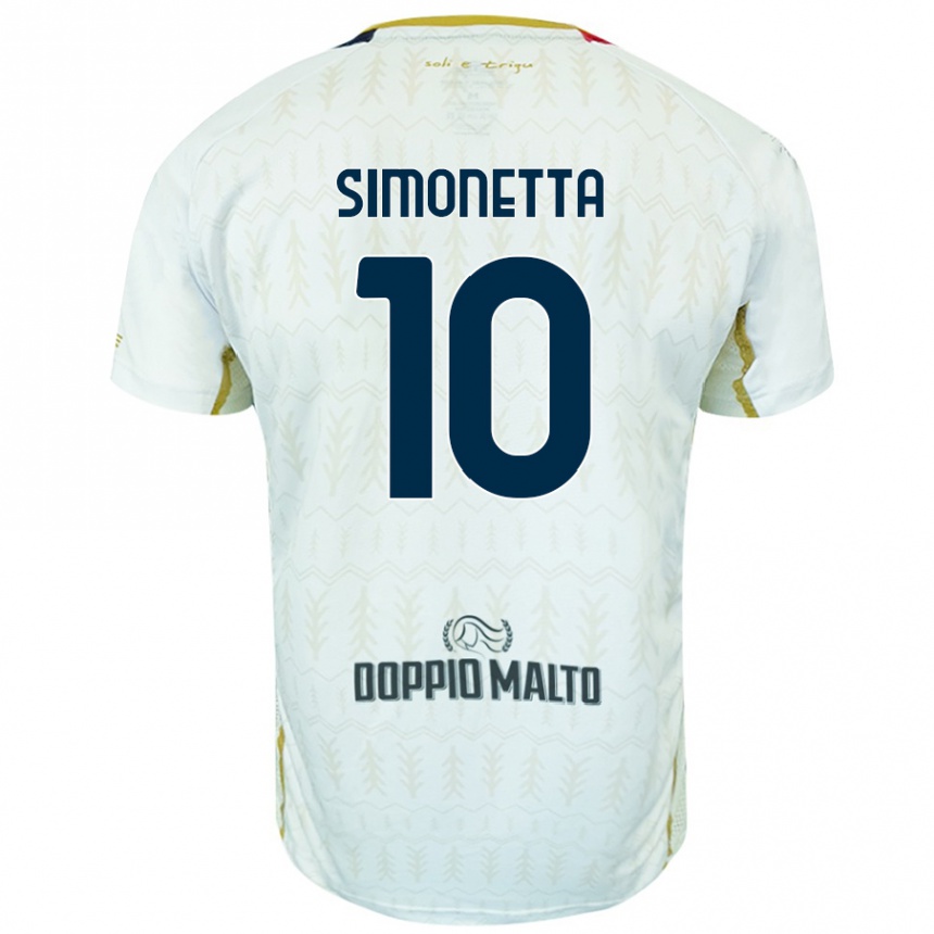 Mujer Fútbol Camiseta Jacopo Simonetta #10 Blanco 2ª Equipación 2024/25 Perú