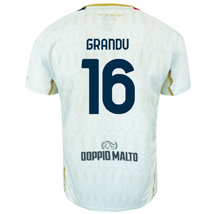 Mujer Fútbol Camiseta Nicola Grandu #16 Blanco 2ª Equipación 2024/25 Perú