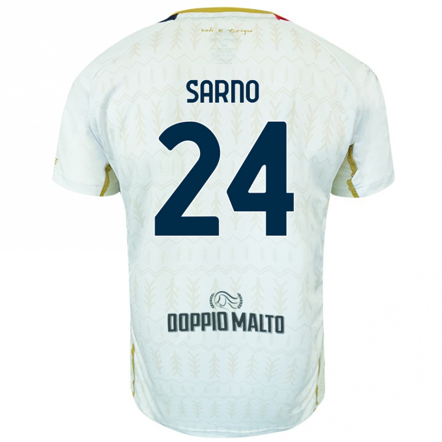 Mujer Fútbol Camiseta Vincenzo Sarno #24 Blanco 2ª Equipación 2024/25 Perú