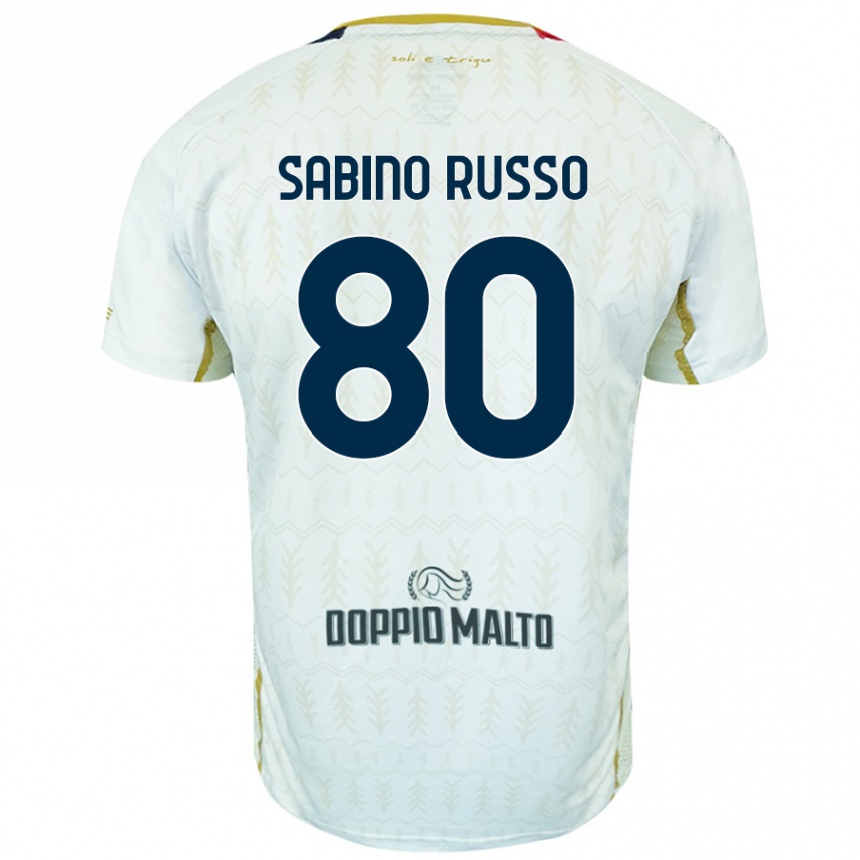 Mujer Fútbol Camiseta Alessandro Sabino Russo #80 Blanco 2ª Equipación 2024/25 Perú