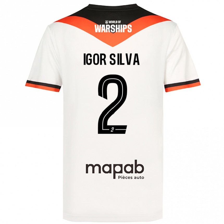 Mujer Fútbol Camiseta Igor Silva #2 Blanco 2ª Equipación 2024/25 Perú