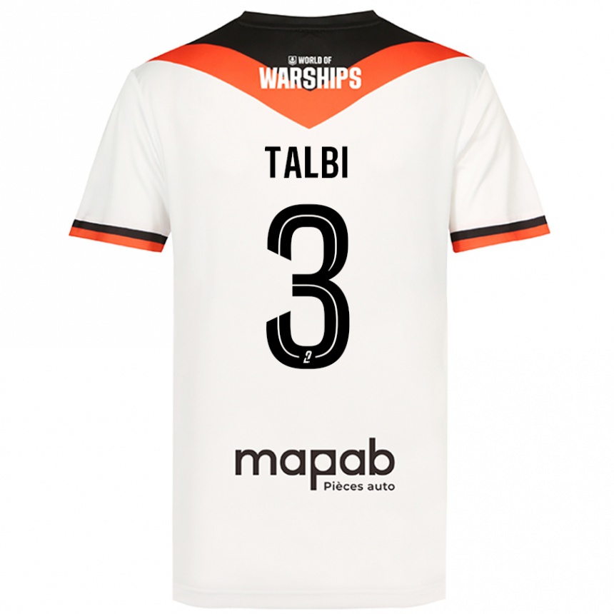 Mujer Fútbol Camiseta Montassar Talbi #3 Blanco 2ª Equipación 2024/25 Perú