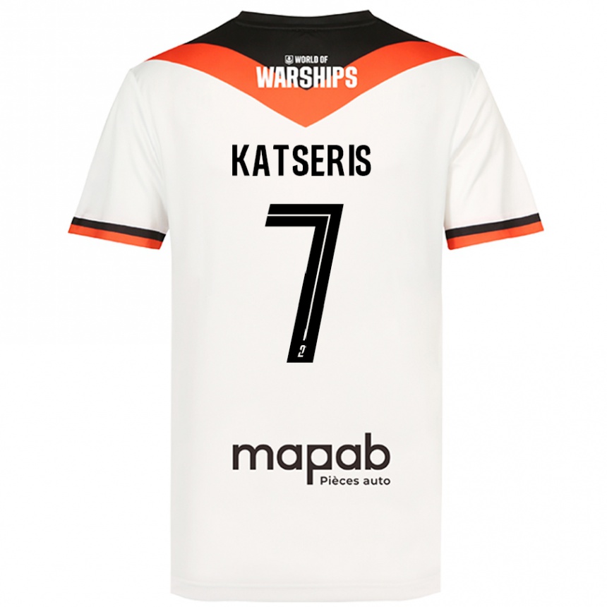 Mujer Fútbol Camiseta Panos Katseris #7 Blanco 2ª Equipación 2024/25 Perú