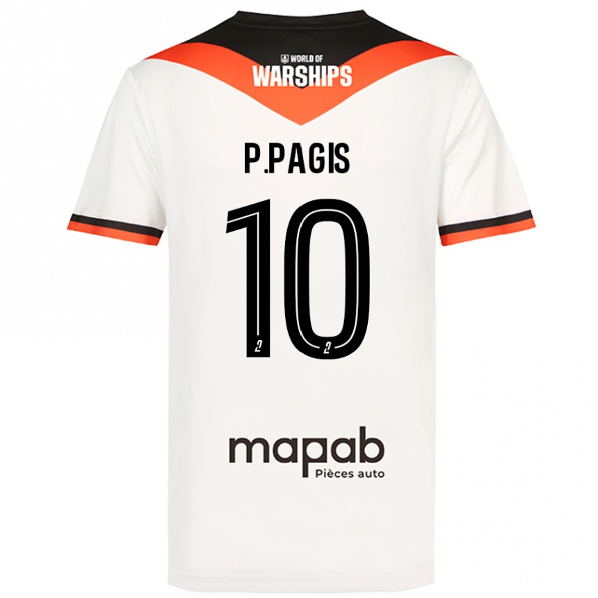 Mujer Fútbol Camiseta Pablo Pagis #10 Blanco 2ª Equipación 2024/25 Perú