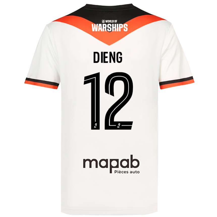 Mujer Fútbol Camiseta Bamba Dieng #12 Blanco 2ª Equipación 2024/25 Perú