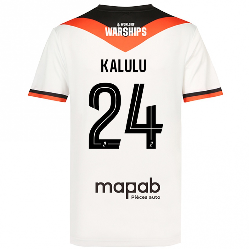 Mujer Fútbol Camiseta Gédéon Kalulu #24 Blanco 2ª Equipación 2024/25 Perú