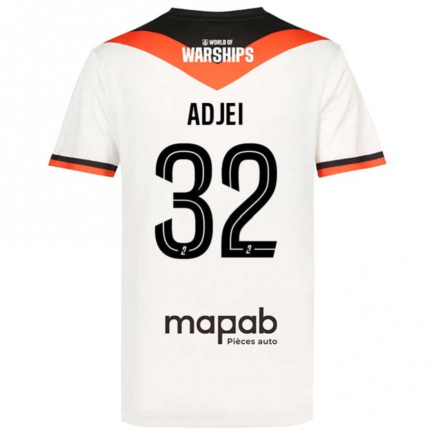 Mujer Fútbol Camiseta Nathaniel Adjei #32 Blanco 2ª Equipación 2024/25 Perú