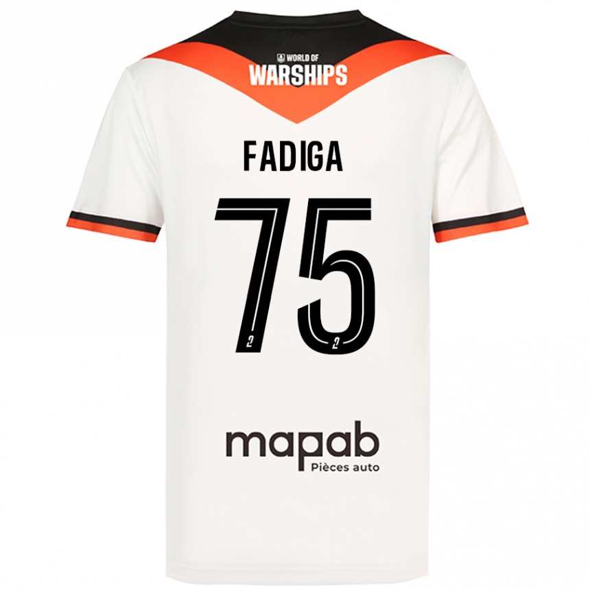 Mujer Fútbol Camiseta Bandiougou Fadiga #75 Blanco 2ª Equipación 2024/25 Perú